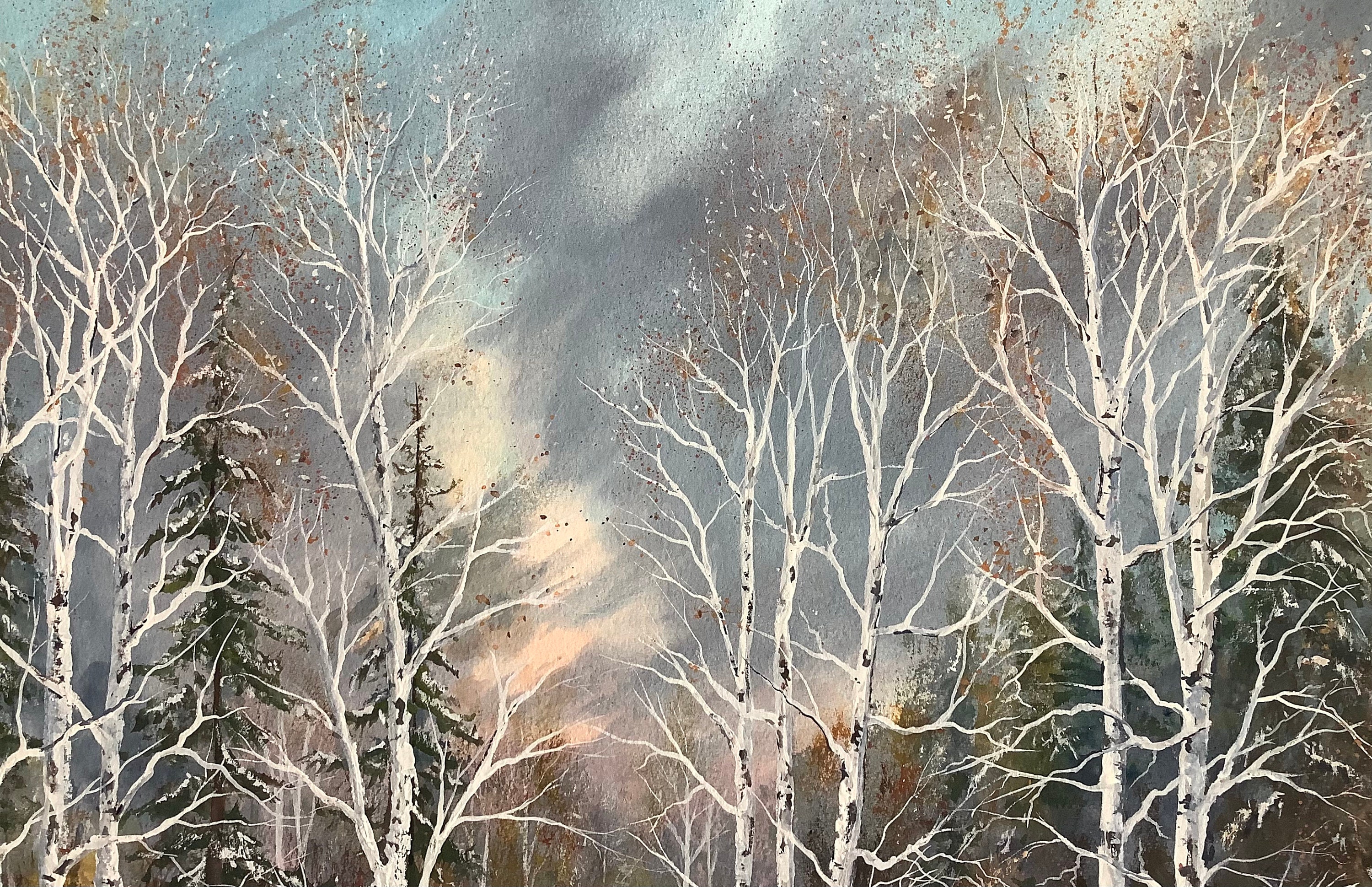 Winter Landscape Original Painting Winter Scene Framed - Etsy
