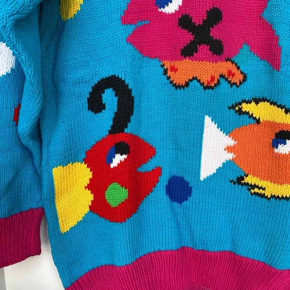 New Vintage Novelty Fish Crew Neck Sweater from t… - image 2