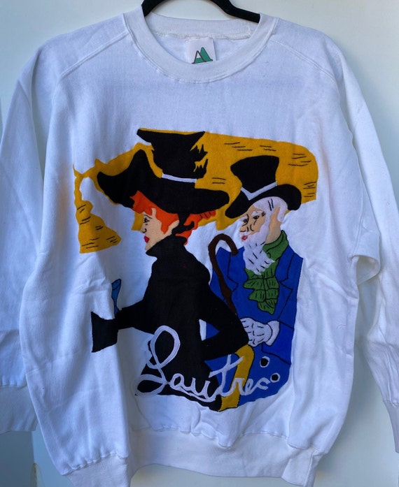 New Vintage Lautrec Art Sweatshirt from the 1990's