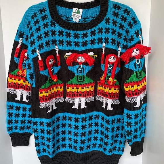New Vintage Novelty Fun 3-D Sweater from the 1990… - image 1
