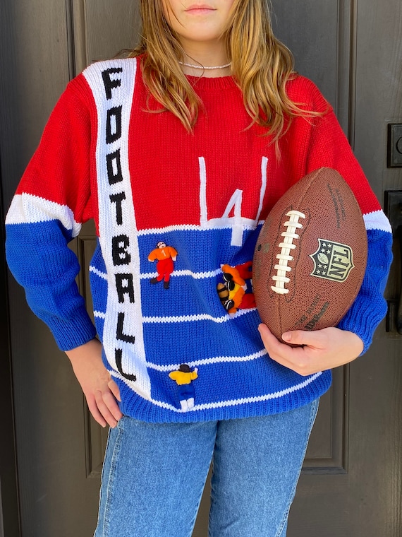 New Vintage Football Crew Neck Sweater from the 19