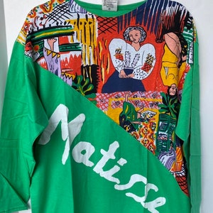 New Vintage Matisse Long Sleeved Artist T-Shirt from the 1990&#39;s