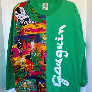 New Vintage Gauguin Long Sleeved Artist T-Shirt from the 1990&#39;s