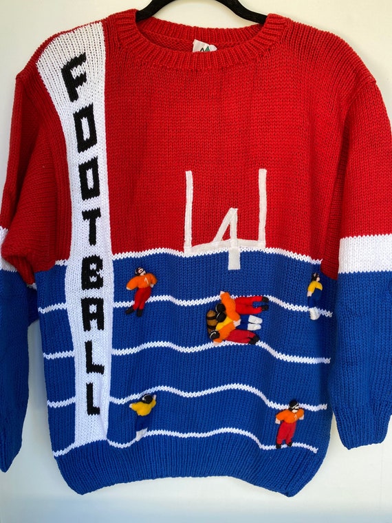 New Vintage Football Crew Neck Sweater from the 1… - image 2