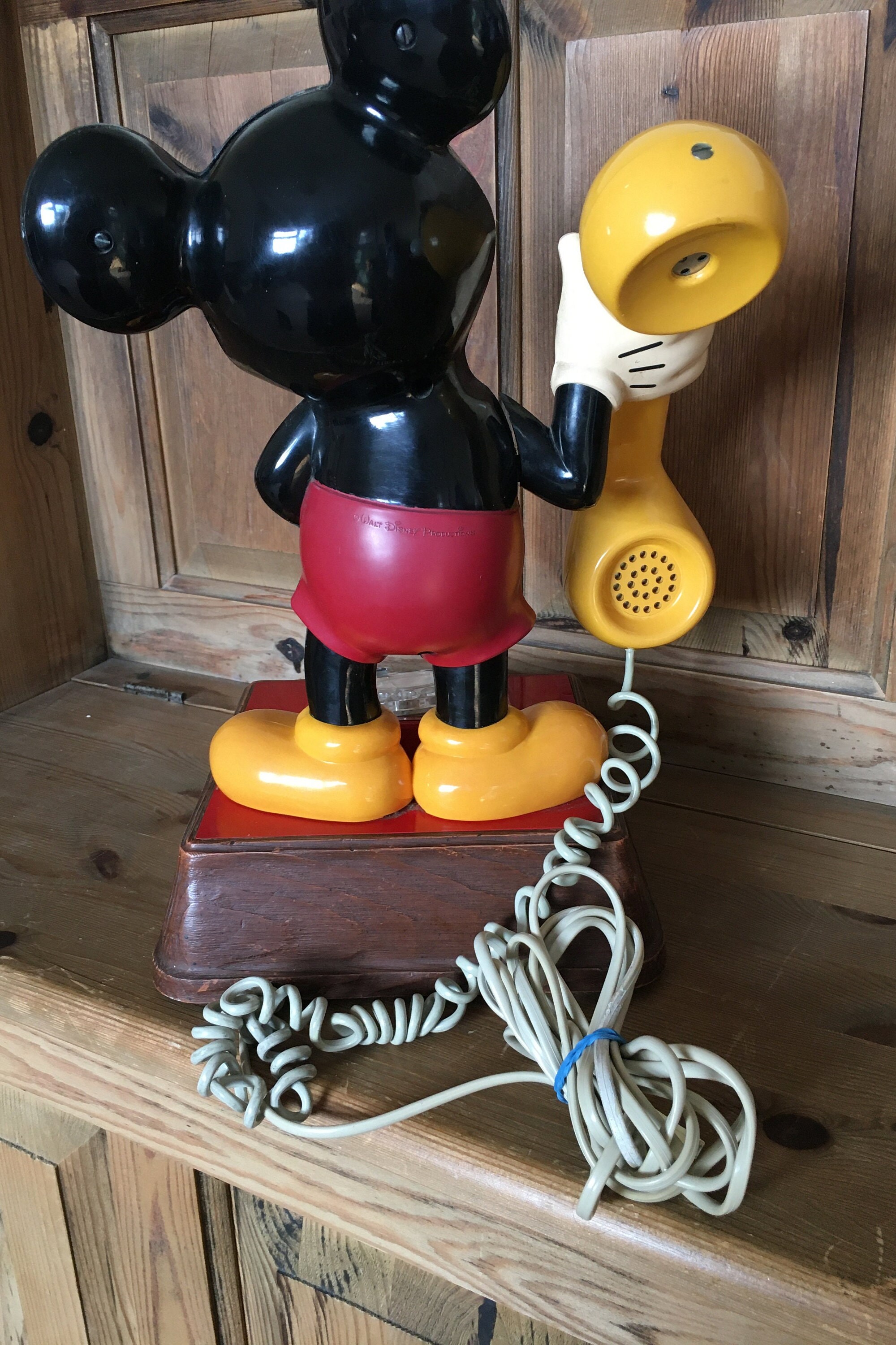 Vintage Mickey Mouse Rotary Dial Phone in Working Condition Etsy