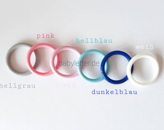 Adapter for pacifier chains, silicone rings