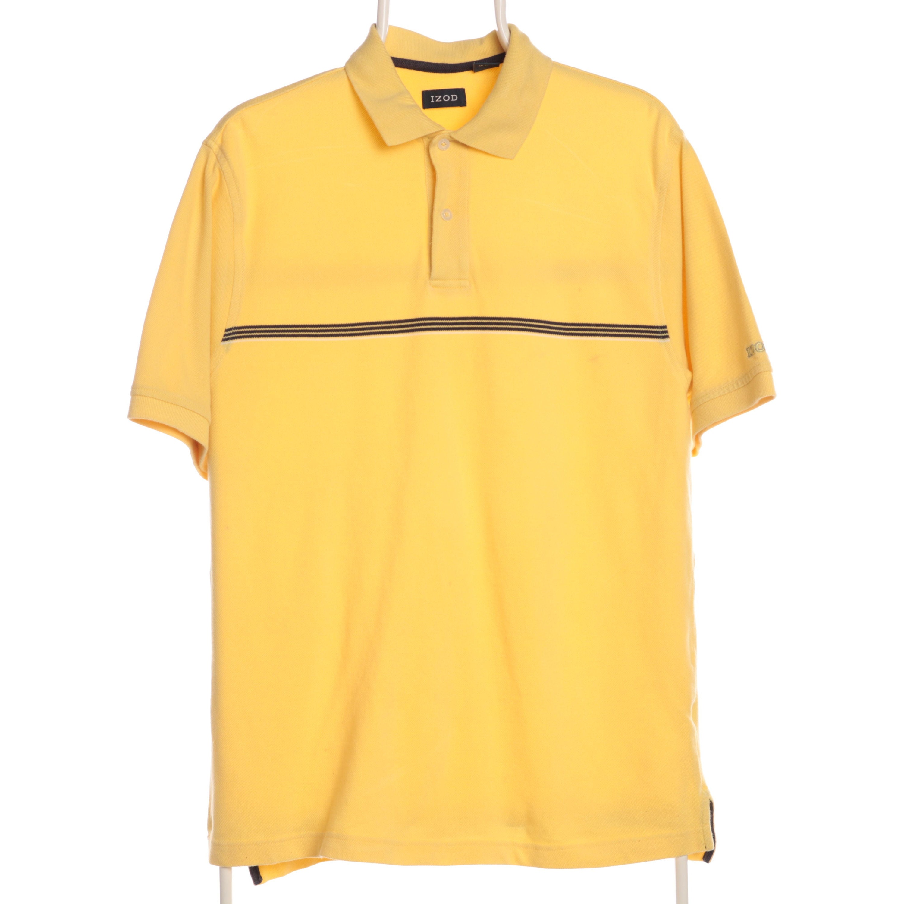 Izod 90's Stripe Polo Shirt Medium 