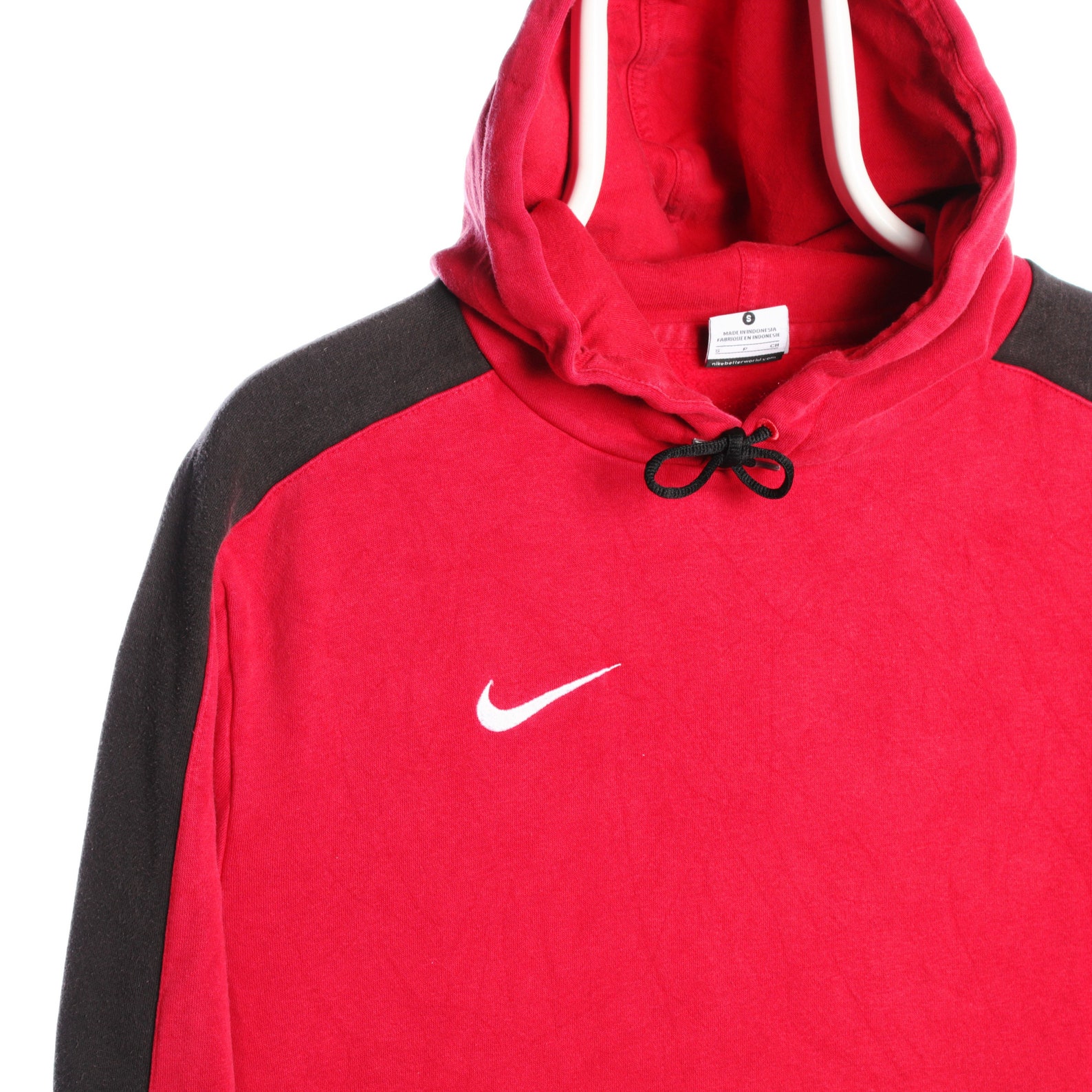 Red Nike Single Tick Hoodie Small | Etsy