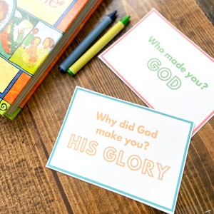 Preschool Catechism (Ages 2-4) | Homeschool Flash Cards | Printable Catechism