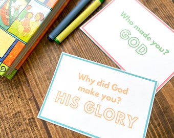 Preschool Catechism (Ages 2-4) | Homeschool Flash Cards | Printable Catechism
