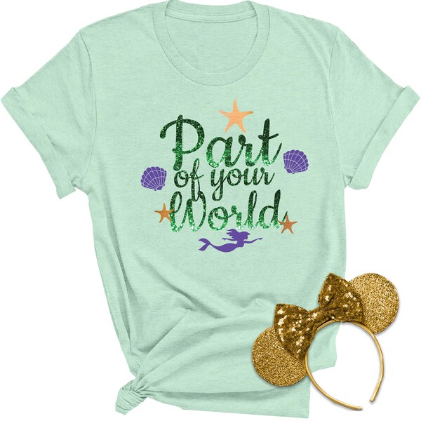 Part of Your World Shirt, Ariel Shirt, Little Mermaid Shirt, Vacation Shirts, Ariel Tank Top, Mermaid Shirt for Adult, Mermaid Vacation Tee