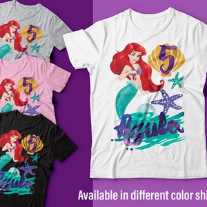 Ariel Birthday Shirt - Little Mermaid Birthday Shirt - Little Mermaid Shirt - Ariel Shirt - Ariel Birthday - Mermaid Birthday Shirt