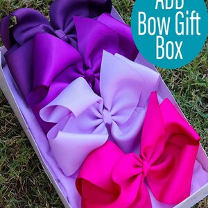 Bow Box, Bow for Girls, Birthday Bow, Hair Accessories, 4 Bow Gift Box