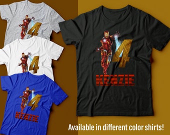 Ironman Birthday Shirt - Avengers Birthday Shirt - Ironman Shirt - Iron Man Birthday Shirt - Iron Man Custom Shirt - Avengers Shirt