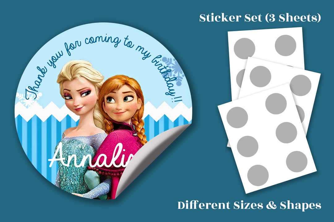 Frozen Stickers / Frozen Birthday Labels / Frozen Party Etsy