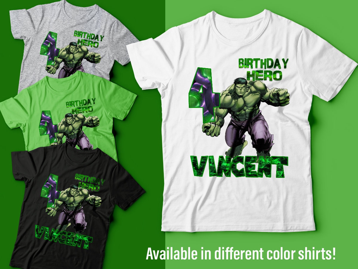 Incredible hulk best sale birthday shirt
