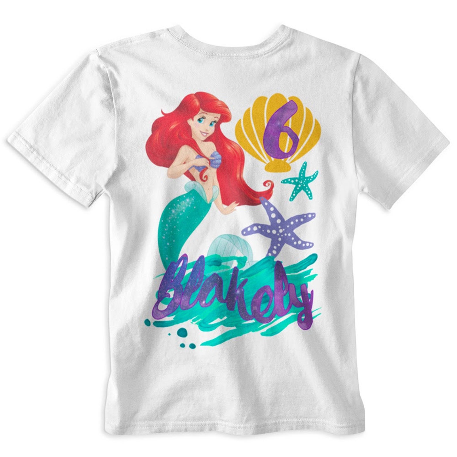 Ariel Birthday Shirt Little Mermaid Birthday Shirt Little - Etsy