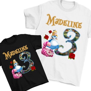 Personalized Alice in Wonderland Birthday Shirt