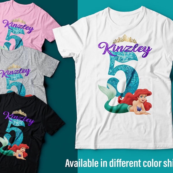 Ariel Birthday Shirt - Little Mermaid Birthday Shirt - Mermaid Birthday Shirt - Little Mermaid Shirt - Ariel Shirt - Little Mermaid Birthday