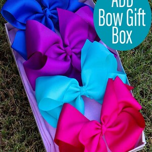 Bow Box, Bow for Girls, Birthday Bow, Hair Accessories, 4 Bow Gift Box