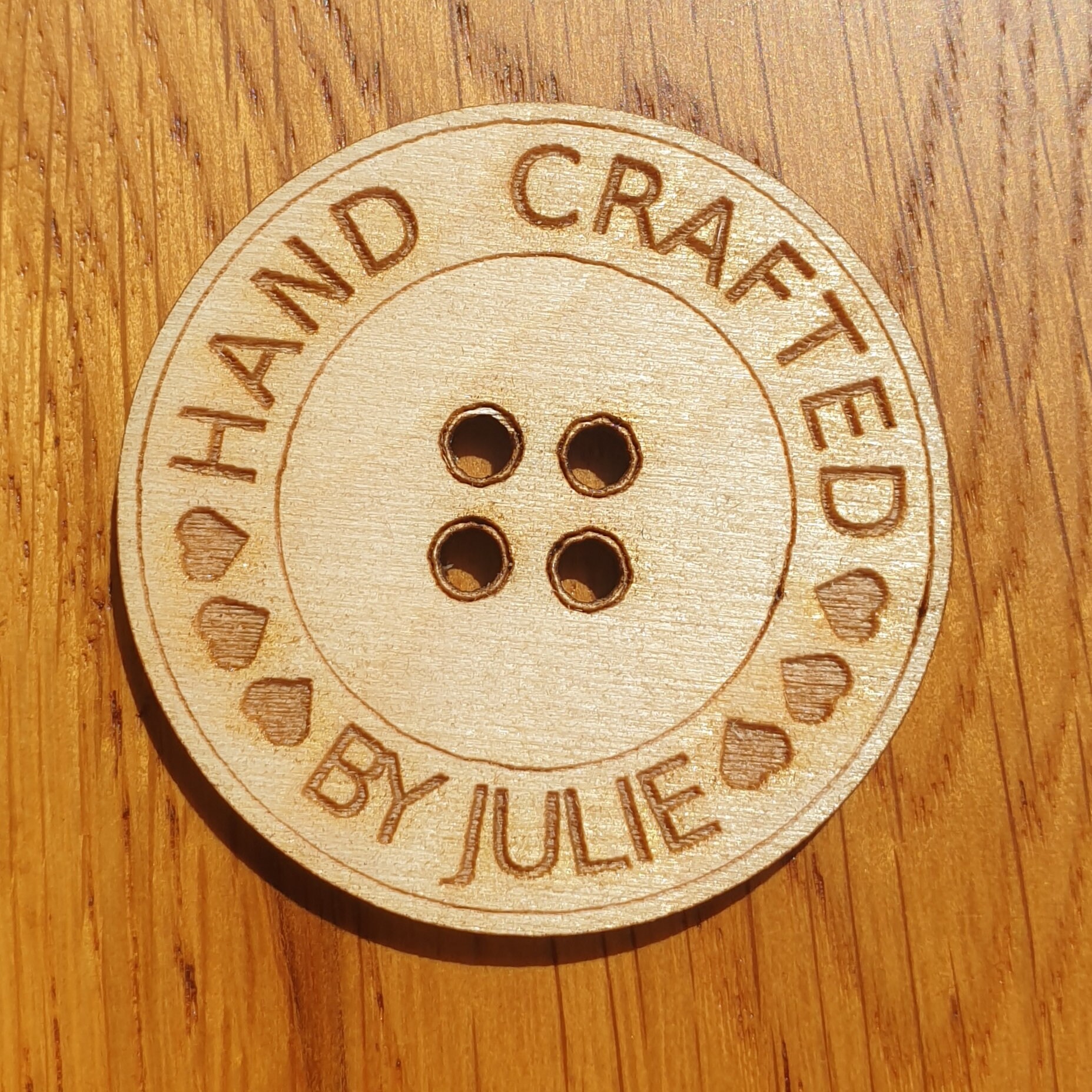Personalised Circular Wooden Crafting Buttons Etsy UK