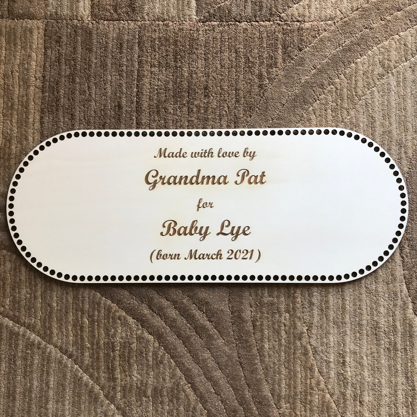 Wooden Crochet Moses Basket Base Personalised Etsy