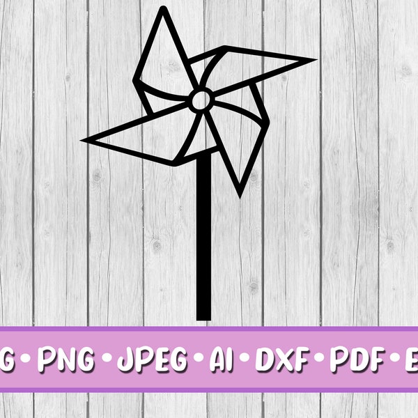 Pinwheel SVG, Digital Download, Svg, Png, Jpeg, Dxf, Eps, Ai, PDF, Cricut Files, Design Elements