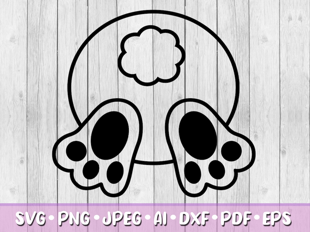 Bunny Bum SVG, Digital Download, Svg, Jpeg, Png, Dxf, Eps, Ai, Easter