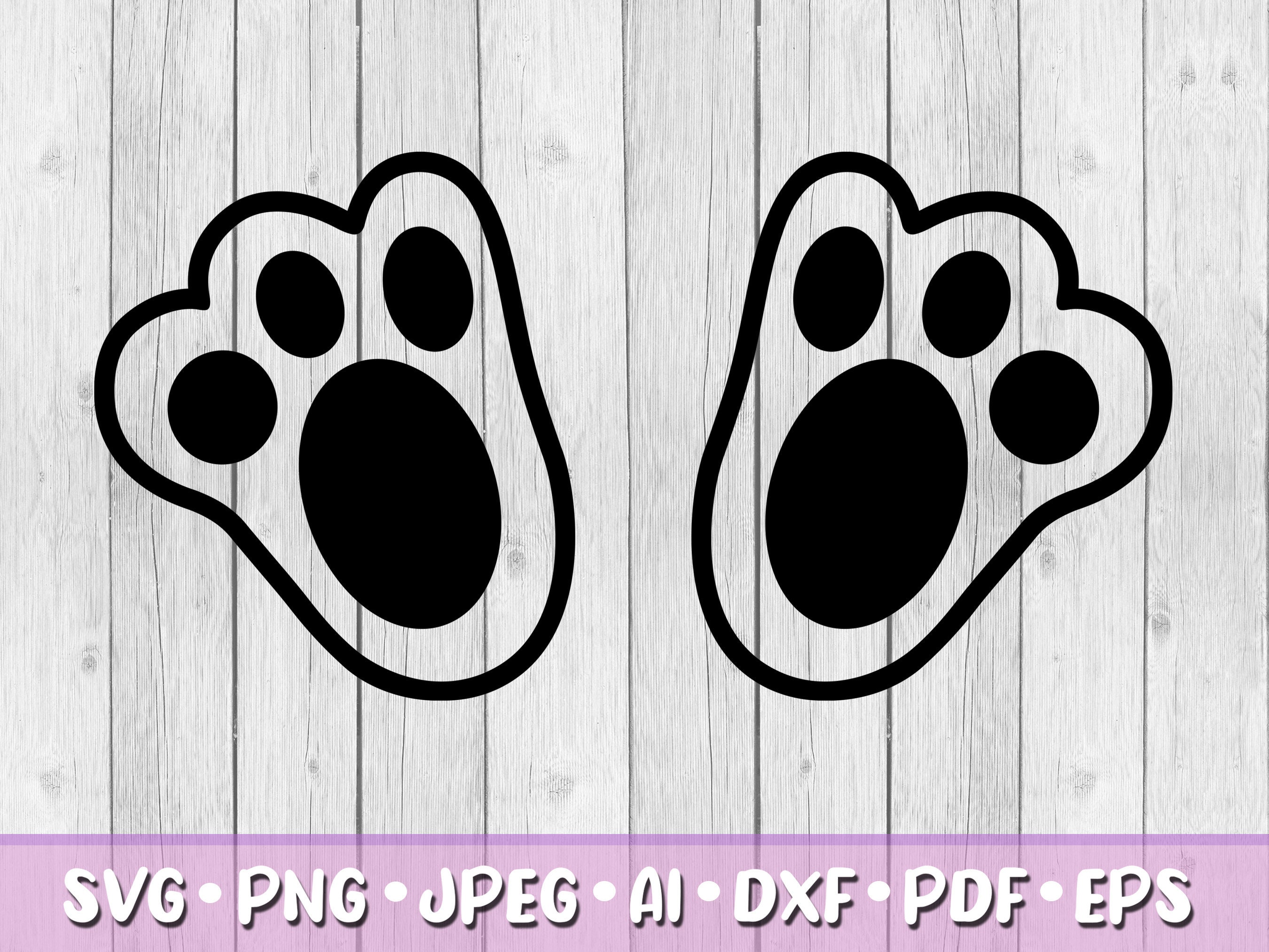 Bunny Feet SVG Digital Download Svg Jpeg Png Dxf Eps - Etsy UK