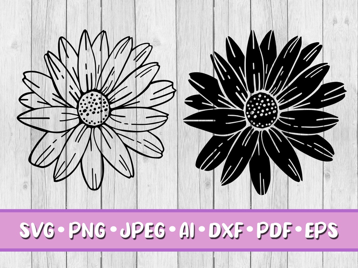 Daisy Flower SVG Digital Download Svg Jpeg Png Dxf Eps - Etsy