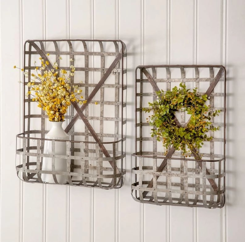 Rectangular Tobacco Basket Set Metal Tobacco basket Etsy