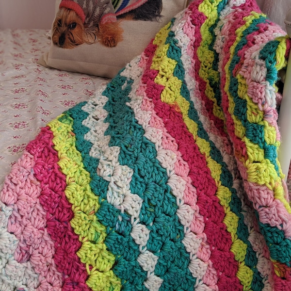 Lollipop Hand Crochet Blanket