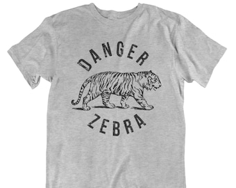 Danger Zebra, Graphic Tees, Funny Shirts, Mens Tshirt, Graphic Tshirts, Tshirt Gifts, Tshirts, Novelty Tshirts, Mens Tshirt Gifts, Tiger