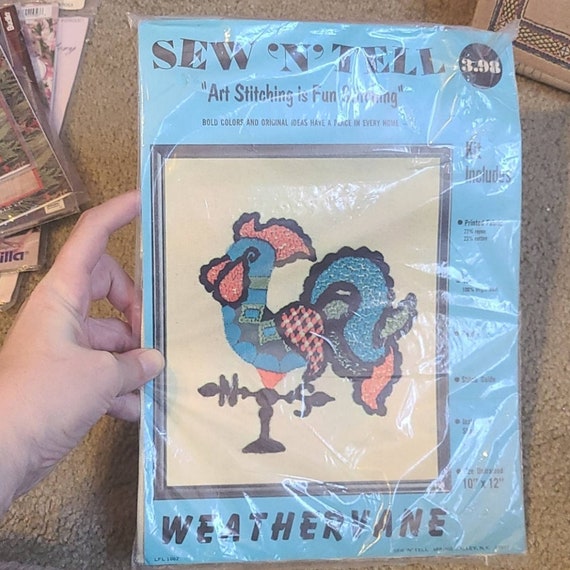 Vtg Sew 'n' Tell Stich Kit Weathervane Etsy