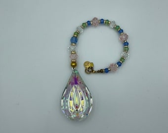Hand-crafted Suncatcher, Teardrop Crystal, Window Hanging, Healing Crystal, Gift for Her, Birthday Gift, Room Decor, Rainbow Maker