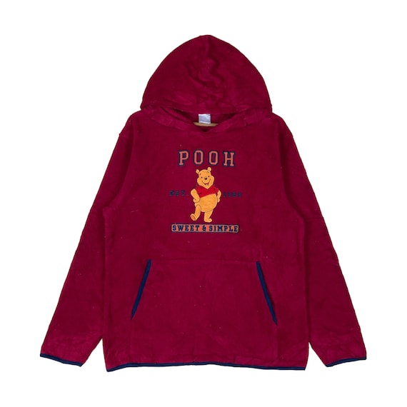 Vintage Disney Store Winnie The Pooh Pullover Jumper Fleece Hoodies
