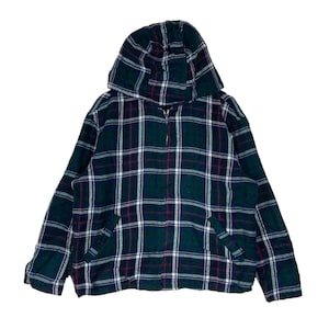 Vintage Zippo Checkered Zipper Hoodie Jacket
