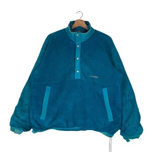 Vintage Montbell Quarter Snap Button Pullover Jumper Sweatshirt