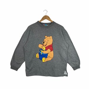 Vintage POOH Cartoon Disney Sweatshirt Casual Jumper Streetwear Pullover
