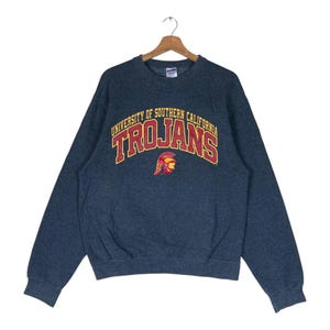 Vintage Trojans university of Southern California Pullover Jumper Sweatshirt