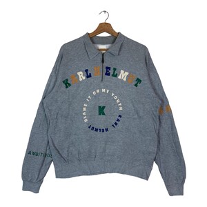 Vintage Karl Helmut Quarter Zip Pullover Jumper Sweatshirt