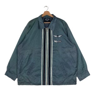 Vintage Chevrolet USA Middle Stripe Zipper Back Logo Jacket