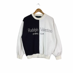 Vintage RUDOLPH VALENTINO Sweatshirt Casual Jumper Streetwear Pullover