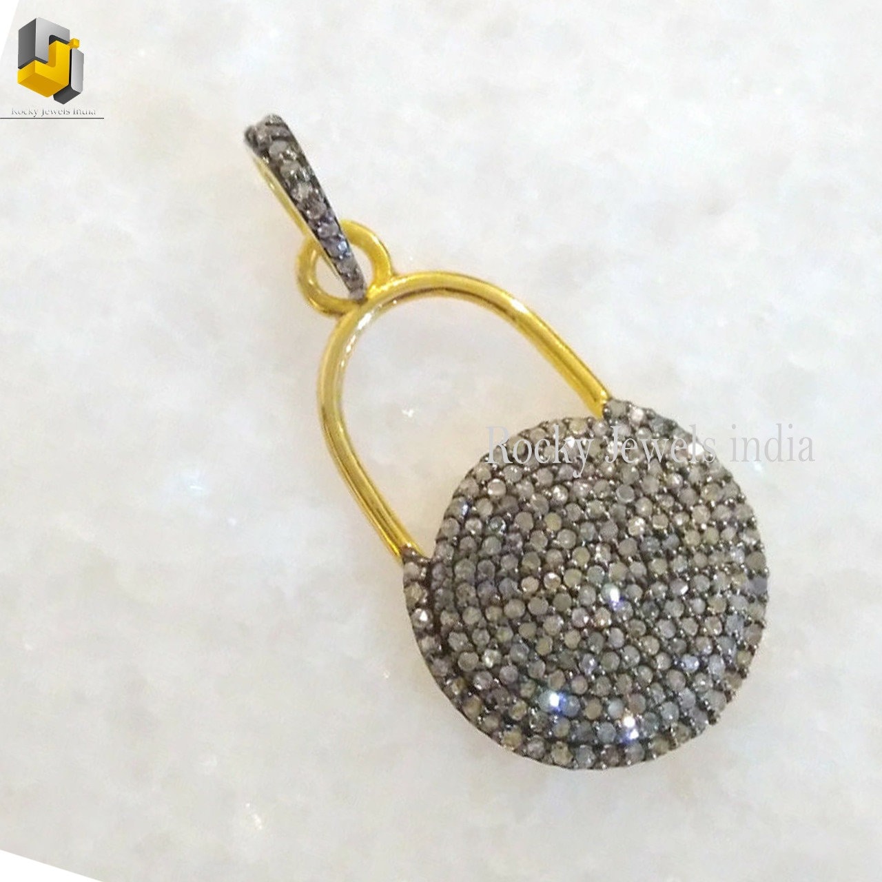 Lock It Padlock Pendant, White Gold and Pavé Diamond - Jewelry