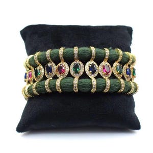 Sterlingzilveren diamant en macramé-armband met saffier