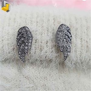 New Arrival Designer Black Rhodium 925 sterling silver Stud Earrings  pave genuine Natural diamond earring women earring jewelry