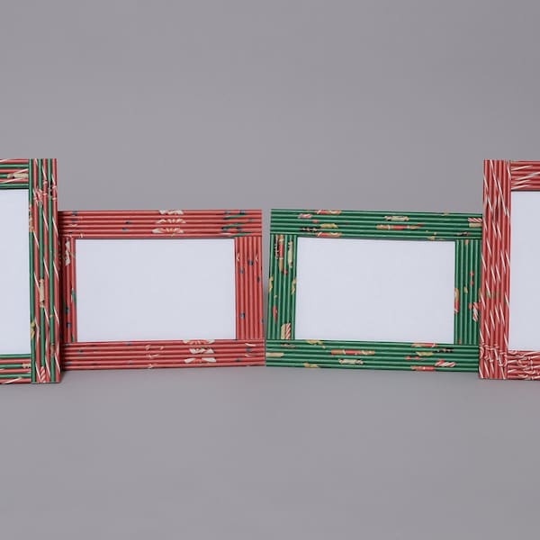 Christmas Photo Frame-Recycle Magazine Photo Frame-Paper Frame- 4” x 6” Picture Frame- 10cm x15 cm-Unique Photo Frame-Special Gift/Christmas