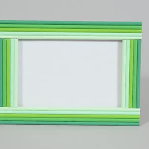 Recycled Colourful Copy Paper Photo Frame Paper Frame 4 x 6 Picture Frame Unique Photo Frame Home decoration Nursery room decoration green shades