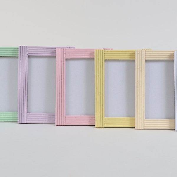 Recycled Pastel Copy Paper Photo Frame- Paper Frame- 4” x 6” Picture Frame- Unique Photo Frame- Home decoration- Nursery room decoration