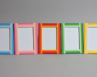 Recycled Colourful Copy Paper Photo Frame- Paper Frame- 5” x 7” Picture Frame- Unique Photo Frame- Home decoration- Nursery room decoration